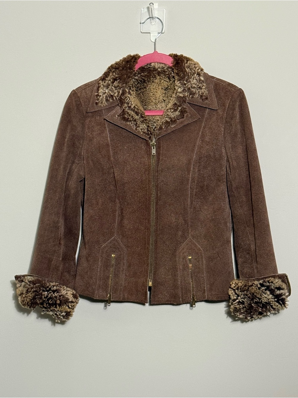 Vintage Suede Leather 1970s jacket - Y2K, bratzcore, hippy boho style